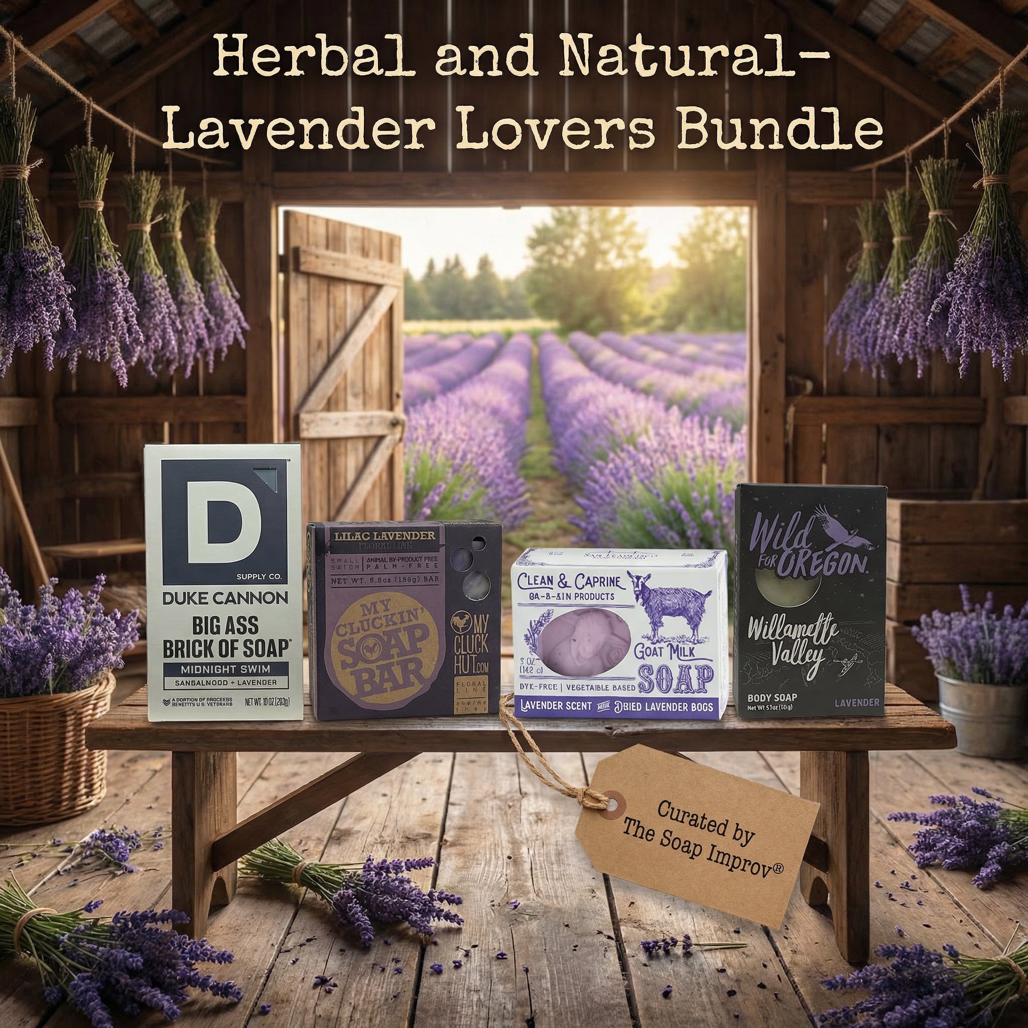 The Soap Improv® Herbal and Natural- Lavender Lovers Bundle- When Your Nervous System Needs a Day Off •1½ Pounds total•