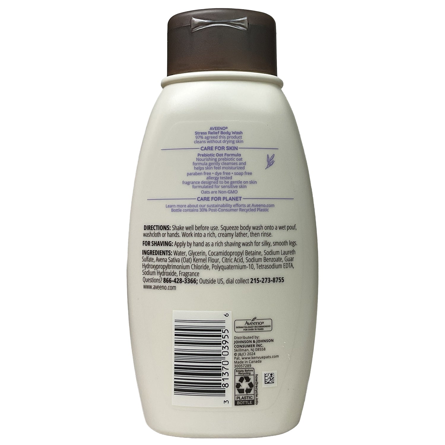 Aveeno- Stress Relief Body Wash •Calms & Relaxes• Lavender Scent 12 fl. oz.