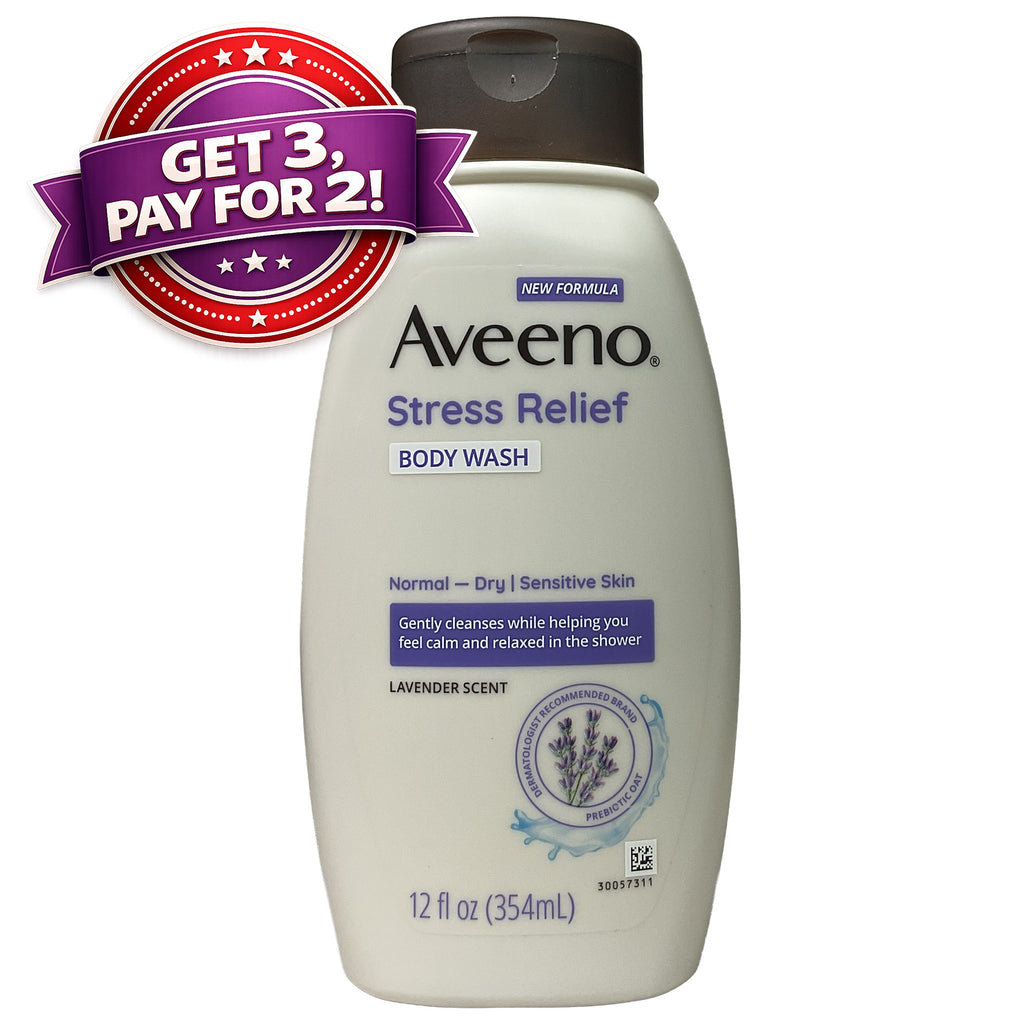 Aveeno- Stress Relief Body Wash •Calms & Relaxes• Lavender Scent 12 fl. oz.
