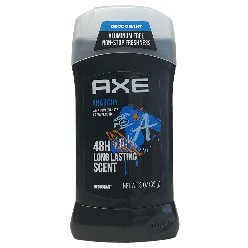 Axe® Deodorant Solid •Anarchy• Dark Pomegranate & Sandalwood- 48H Long Lasting Scent 3 oz.