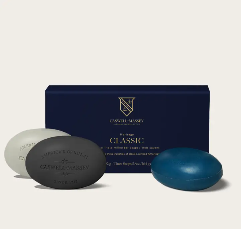 Caswell-Massey •Heritage Classic• Bar Soap Set Qty. 3- 5.8 oz.
