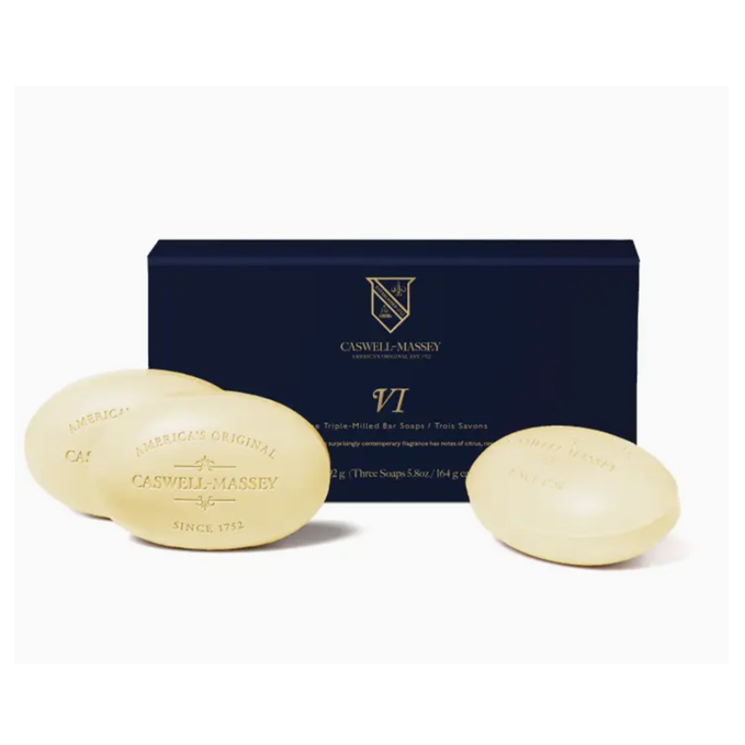 Caswell-Massey •Number VI• Classic Soap Set Qty. 3- 5.8 oz.