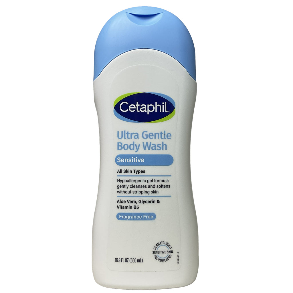 Cetaphil Ultra Gentle Body Wash •Dry to Normal, Sensitive Skin• Fragrance Free 16.9 fl. oz.