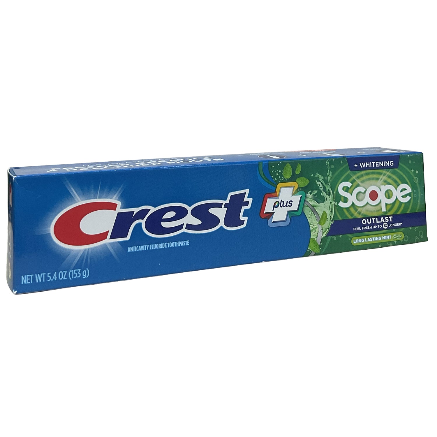 Crest® Complete + Scope- Toothpaste + Whitening- •Outlast• Long Lasting Mint 5.4 oz.