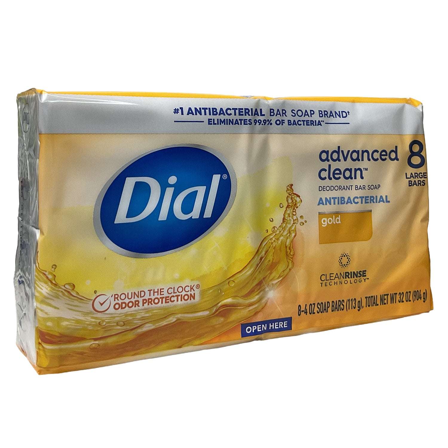 Dial® •Gold• Deodorant Soap- Antibacterial- Qty. 8 - 4 oz. bars