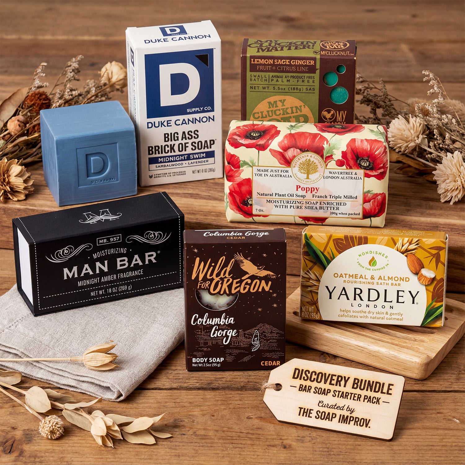 The Soap Improv® Discovery Bundle- Bar Soap Starter Pack- 6 items •2½ lbs. Total•