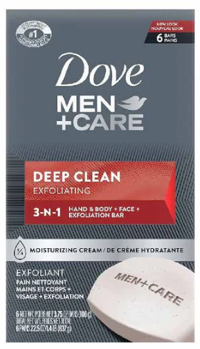 Dove- Men + Care+ Deep Clean- Bar Soap- 6 Pack