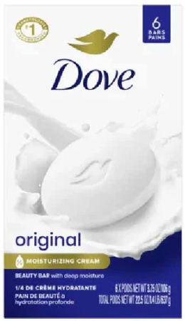 Dove- Original- Bar Soap- White- 6 Pack