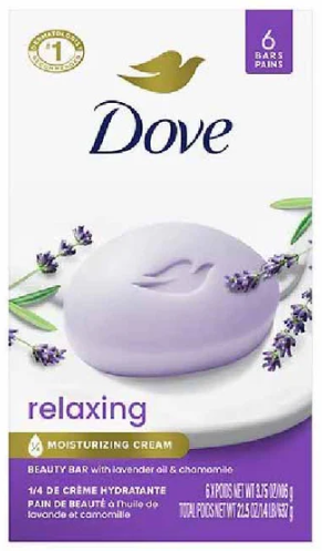 Dove- Relaxing Bar Soap- 6 pack