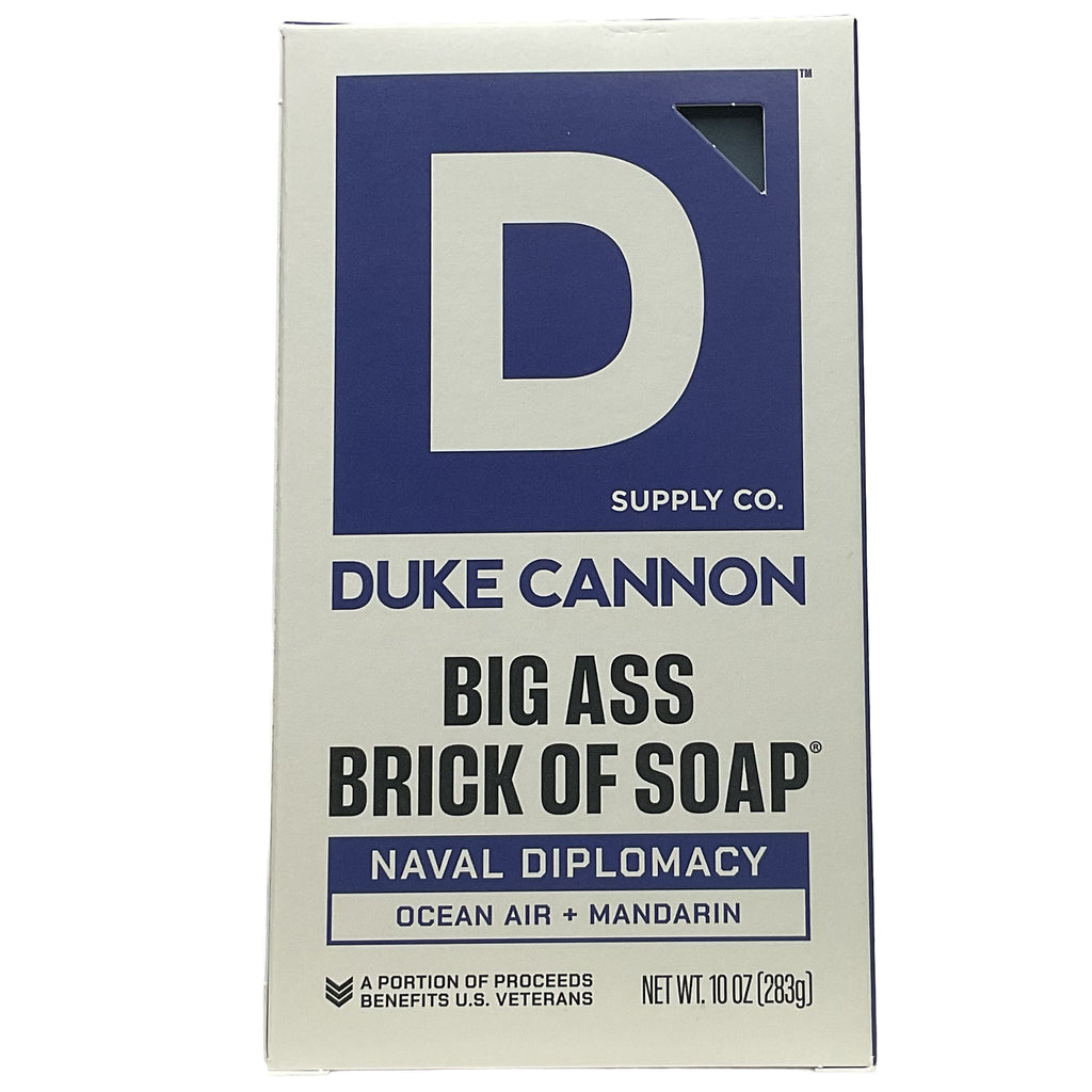 Duke Cannon® Big Ass Brick of Soap® •Naval Diplomacy• Ocean Air + Mandarin 10 oz.
