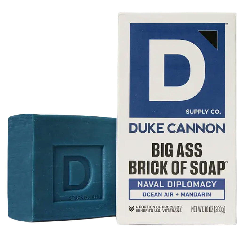 Duke Cannon® Big Ass Brick of Soap® •Naval Diplomacy• Ocean Air + Mandarin 10 oz.