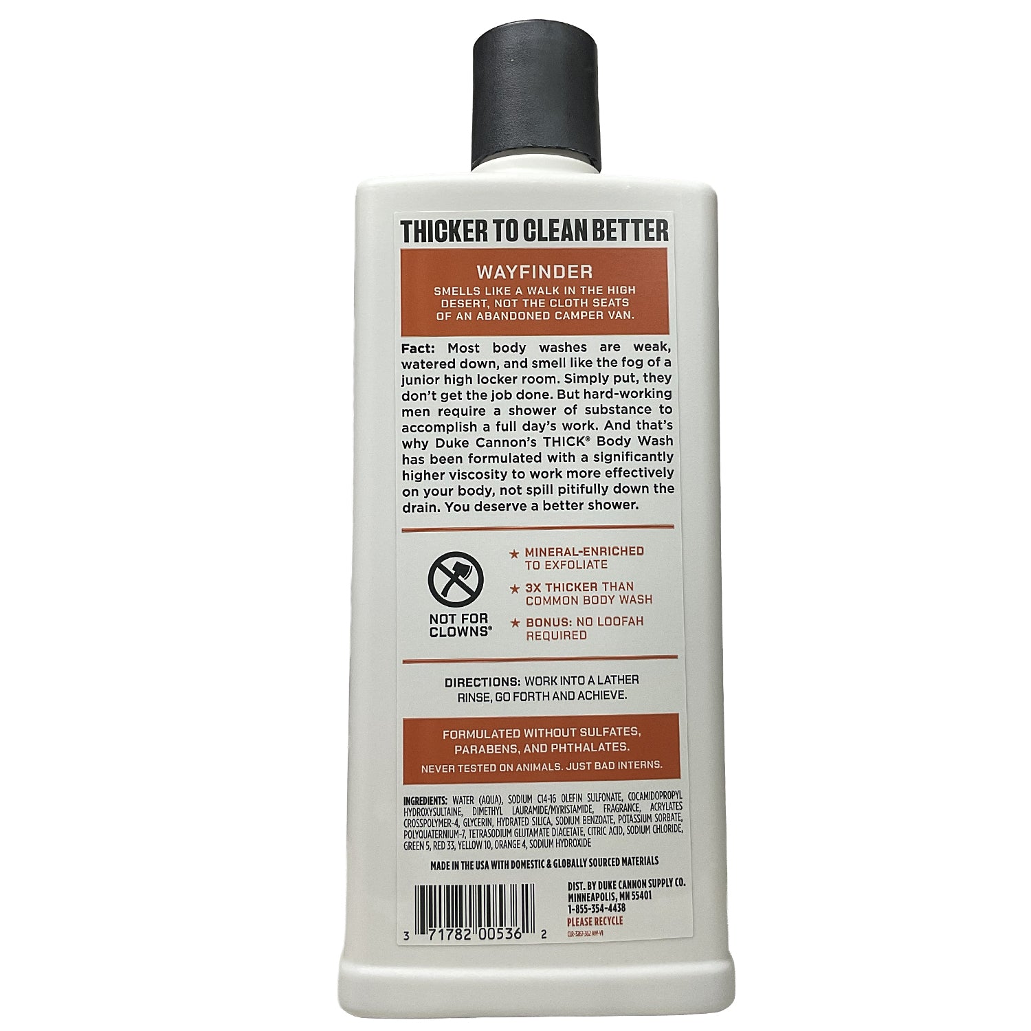 Duke Cannon® Thick Body Wash •Wayfinder• Eucalyptus + Desert Sage 18 fl. oz.
