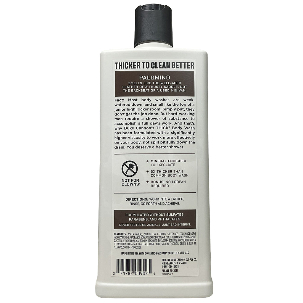 Duke Cannon® Thick Body Wash •Palomino• Mahogany + Vanilla 18 fl. oz.