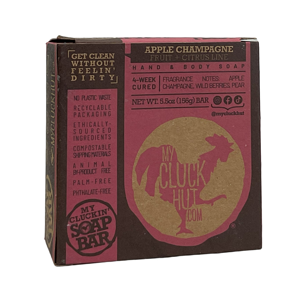 My Cluck Hut- Apple Champagne •Fruit + Citrus Line• Small Batch Bar Soap- 5.5 oz.