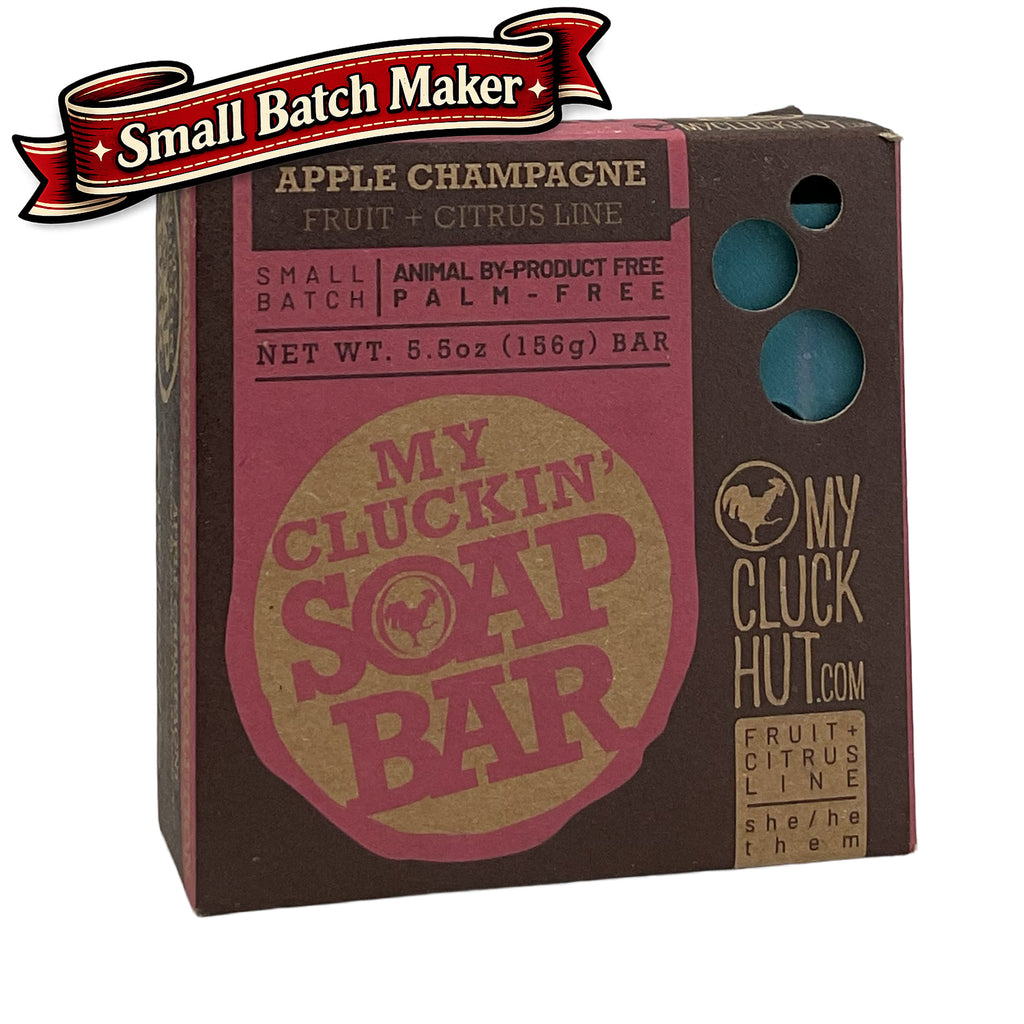 My Cluck Hut- Apple Champagne •Fruit + Citrus Line• Small Batch Bar Soap- 5.5 oz.