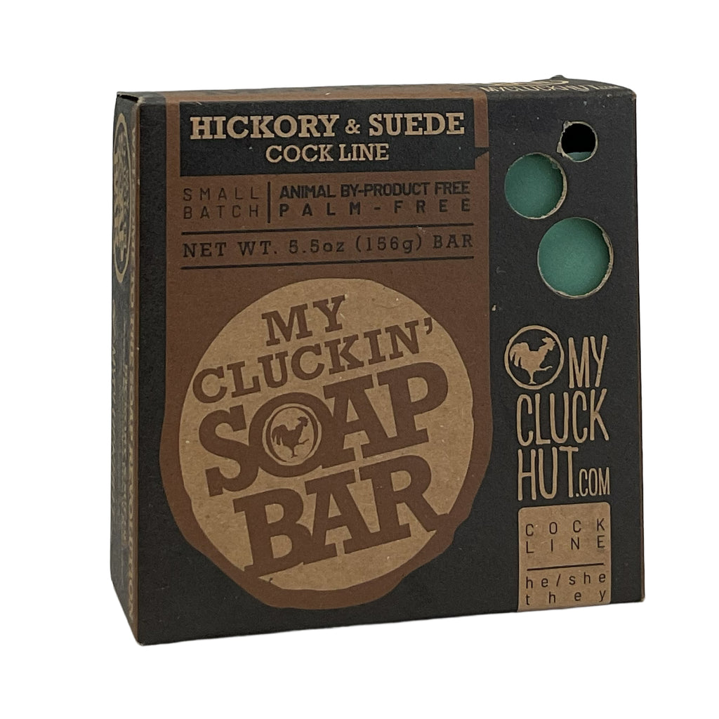 My Cluck Hut- Hickory & Suede •Cock Line• Small Batch Bar Soap- 5.5 oz.
