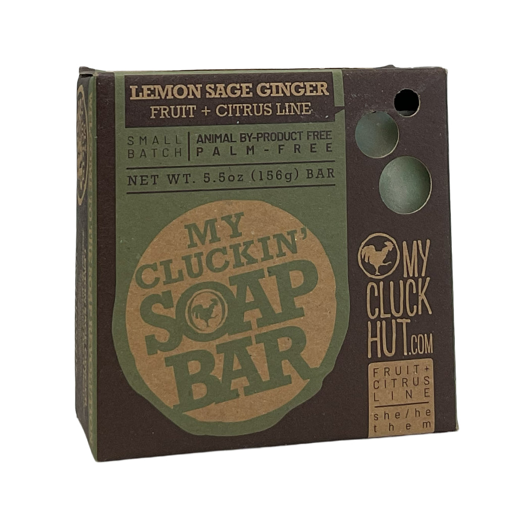 My Cluck Hut- Lemon Sage Ginger •Fruit + Citrus Line• Small Batch Bar Soap- 5.5 oz.