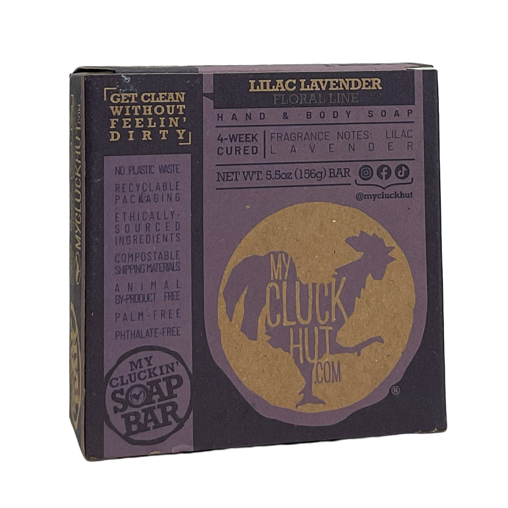 My Cluck Hut- Lilac Lavender •Floral Line• Small Batch Bar Soap- 5.5 oz.