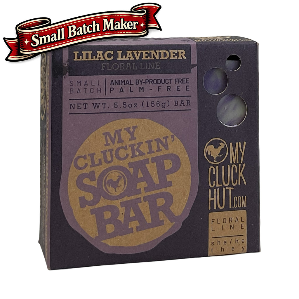 My Cluck Hut- Lilac Lavender •Floral Line• Small Batch Bar Soap- 5.5 oz.