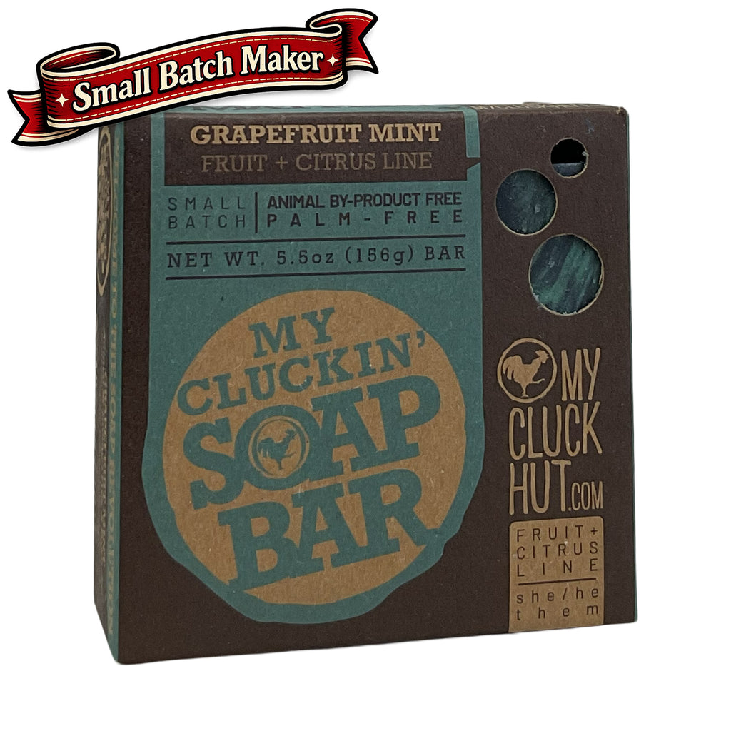 My Cluck Hut- Grapefruit Mint •Fruit + Citrus Line• Small Batch Bar Soap- 5.5 oz.