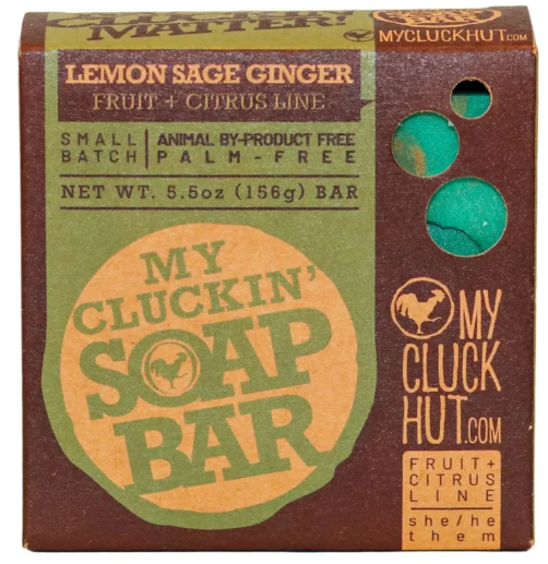 My Cluck Hut- Artisan Bar Soap- Lemon Sage Ginger