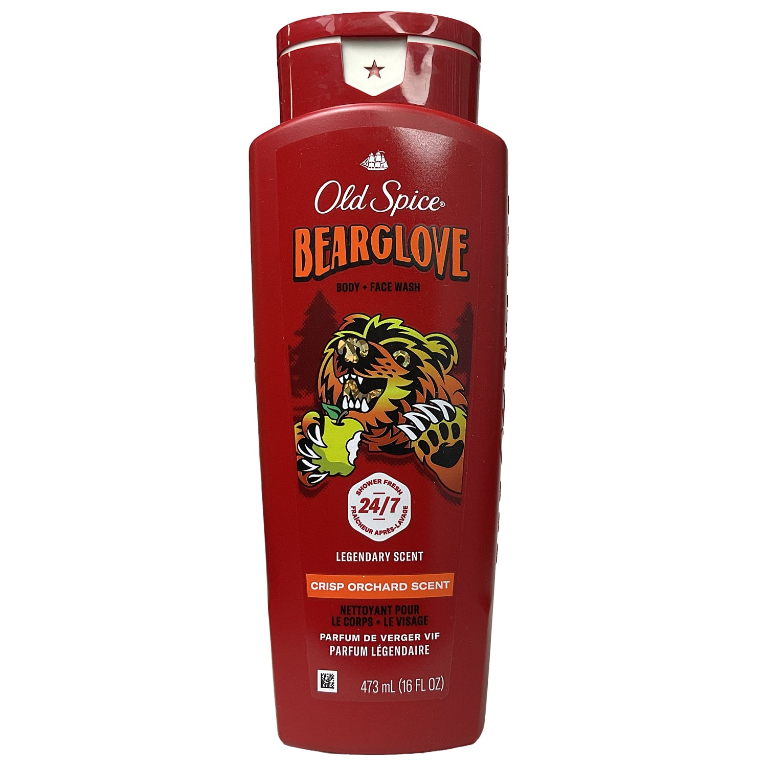 Old Spice® •Bearglove• Body + Face Wash- Crisp Orchard Scent 16 fl. oz.