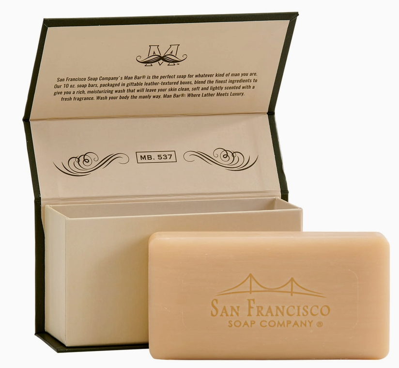 San Francisco Soap Co- 10oz Man Bar- Bergamot & Cognac