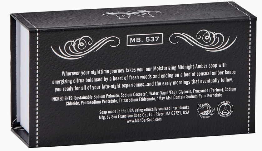 San Francisco Soap Co- Man Bar- Midnight Amber