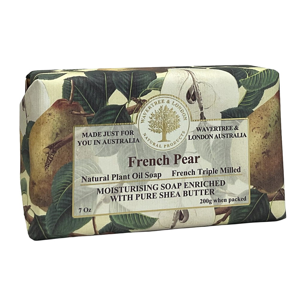 Wavertree and London® •French Pear• French Triple Milled- Luxury Bar Soap Enriched with Shea Butter 7 oz.