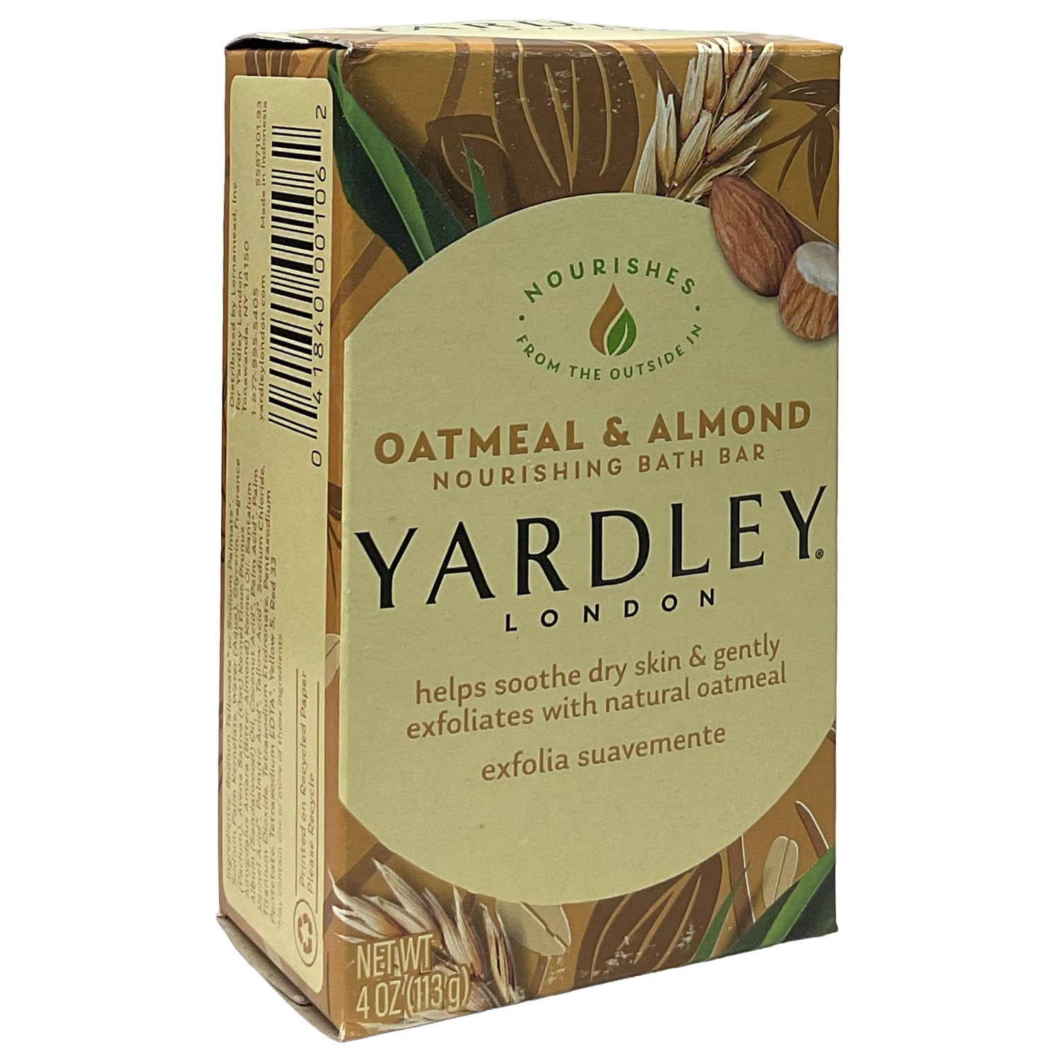 Yardley® London- Nourishing Bath Bar- Oatmeal & Almond 4 oz.